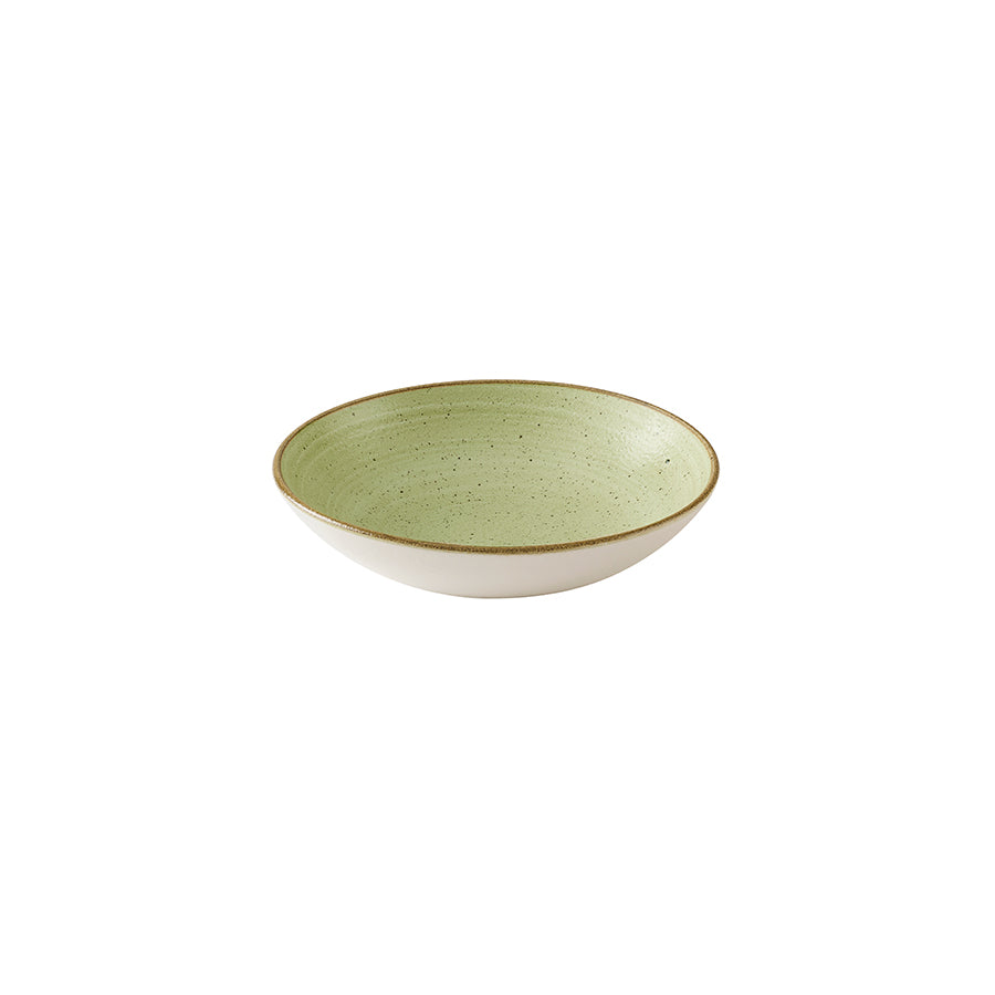 Churchill Stonecast Raw Vitrified Porcelain Green Round Coupe Bowl 24.8cm Pack of 12