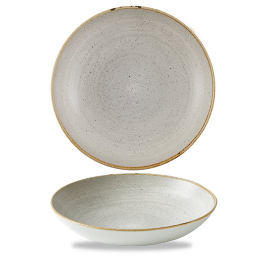 Churchill Stonecast Raw Vitrified Porcelain Grey Round Coupe Bowl 24.8cm 113.6cl 40oz Pack of 12