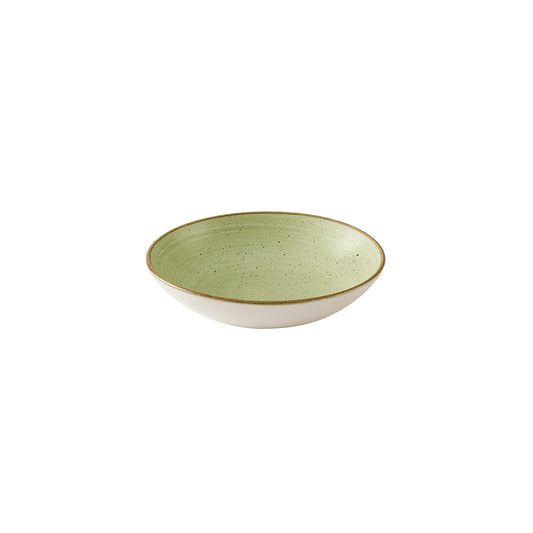 Churchill Stonecast Raw Vitrified Porcelain Green Round Coupe Bowl 18.2cm Pack of 12