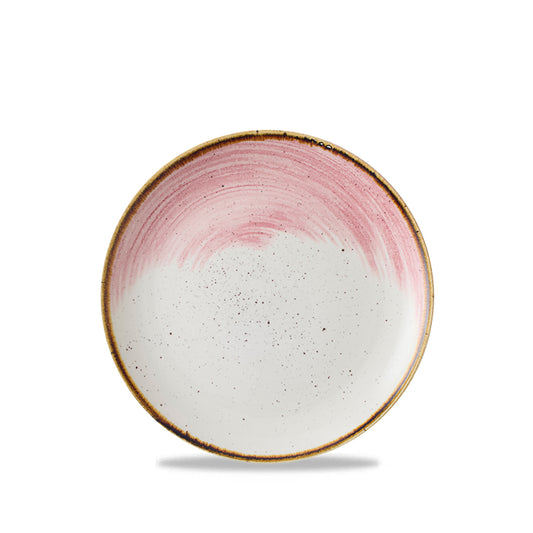 Churchill Stonecast Accents Vitrified Porcelain Pink Round Coupe Plate 21.7cm Pack of 12