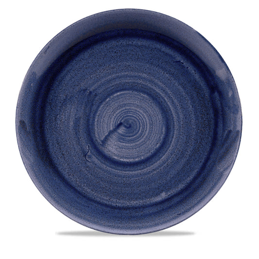 Churchill Stonecast Patina Vitrified Porcelain Cobalt Blue Round Coupe Plate 28.8cm Pack of 12