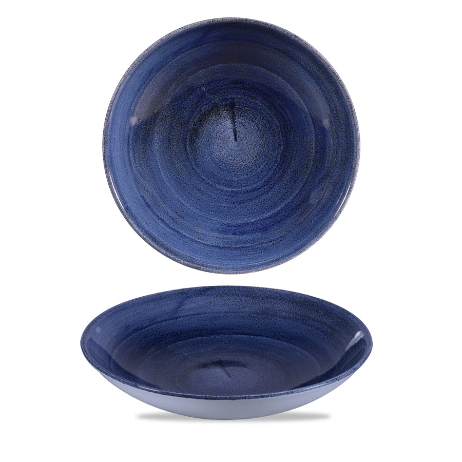 Churchill Stonecast Patina Vitrified Porcelain Cobalt Blue Round Coupe Bowl 24.8cm 113.6cl Pack of 12