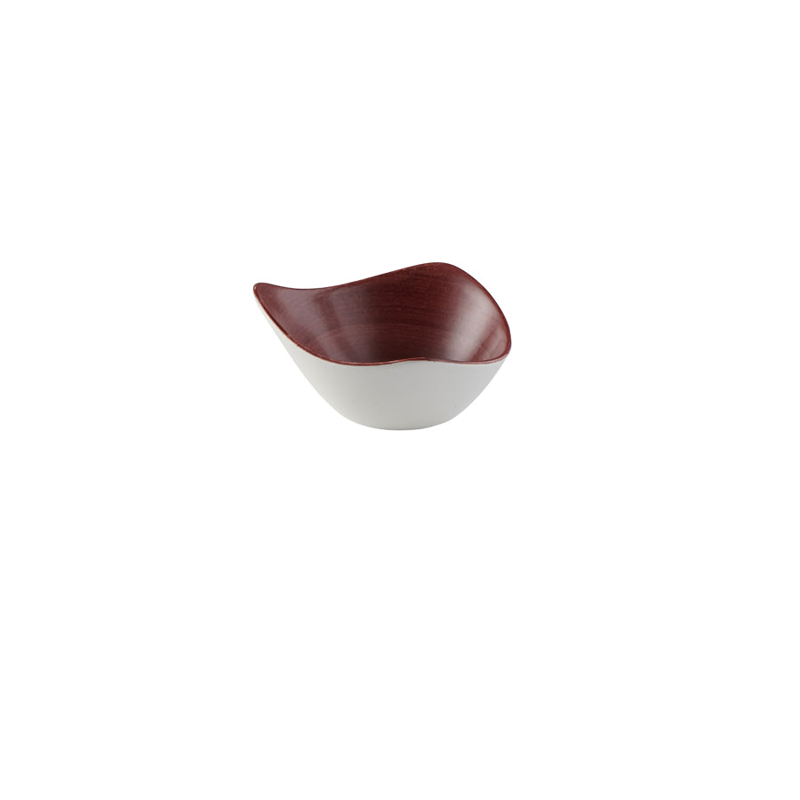 Churchill Stonecast Patina Vitrified Porcelain Red Rust Triangular Bowl 15.3cm 26cl 9.2oz Pack of 12