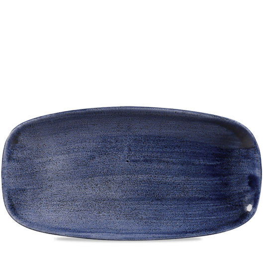 Churchill Stonecast Patina Vitrified Porcelain Cobalt Blue Oblong Platter 29.8x15.3cm Pack of 12