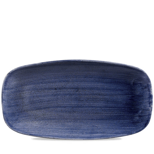 Churchill Stonecast Patina Vitrified Porcelain Cobalt Blue Oblong Platter 35.5x18.9cm Pack of 6