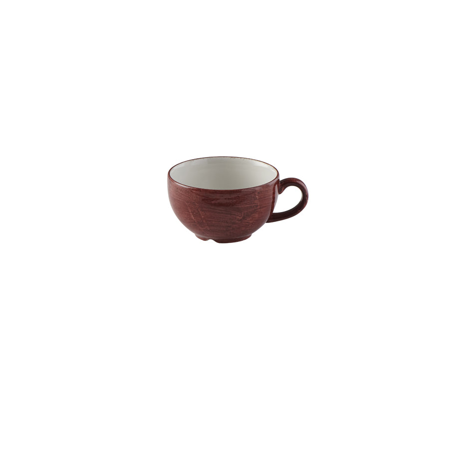 Churchill Stonecast Patina Vitrified Porcelain Red Rust Cappuccino Cup 22.7cl 8oz Pack of 12