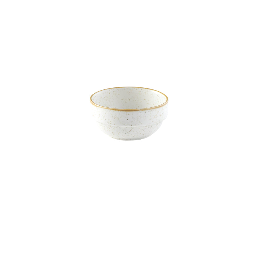 Churchill Stonecast Vitrified Porcelain Barley White Round Stacking Bowl 11.5x5.5cm 36cl Pack of 6