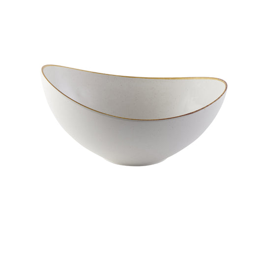 Churchill Stonecast Melamine Barley White Moonstone Buffet Bowl 35.5x25x18cm 450cl 158.4oz Pack of 2