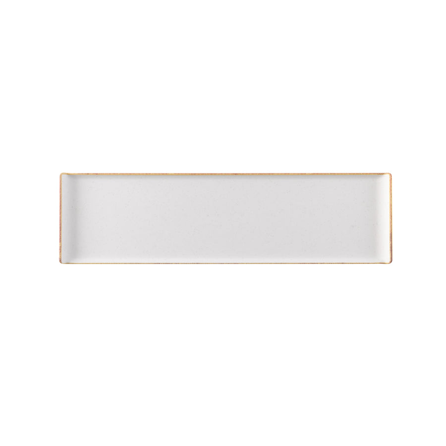 Churchill Stonecast Melamine Barley White Rectangular Buffet Tray 56x15.3cm Pack of 4