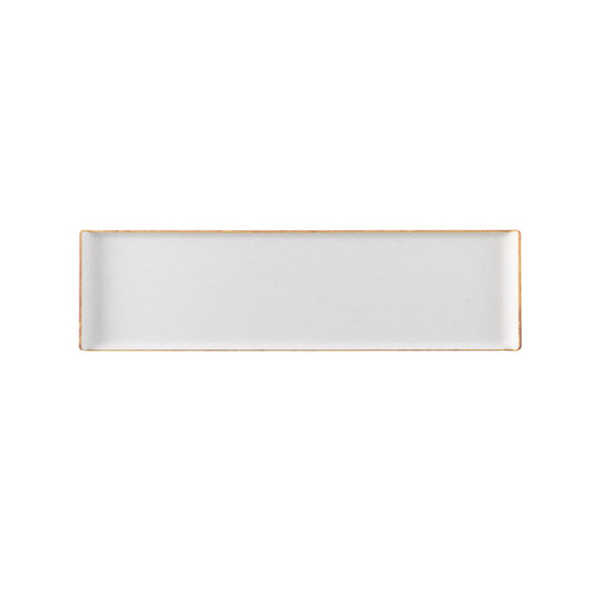 Churchill Stonecast Melamine Barley White Rectangular Buffet Tray 56x15.3cm Pack of 4