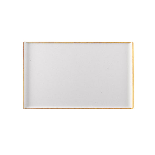 Churchill Stonecast Melamine Barley White Rectangular Buffet Tray 56x32.5cm Pack of 2