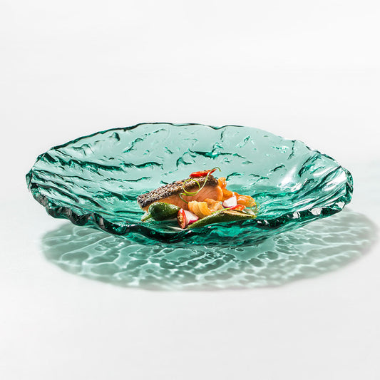 Pordamsa Mar Glass Green Round Bowl 24cm 250ml Pack of 2