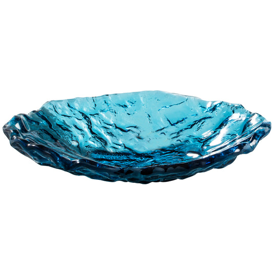 Pordamsa Mar Glass Blue Oval Bowl 23x17cm 250ml Pack of 4