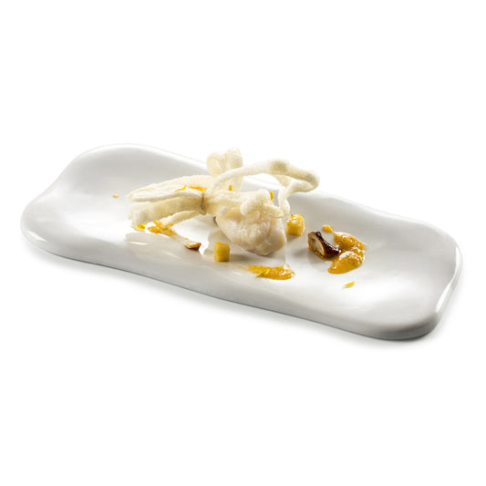 Pordamsa Nuages Porcelain Gloss White Tray 29x12cm Pack of 6