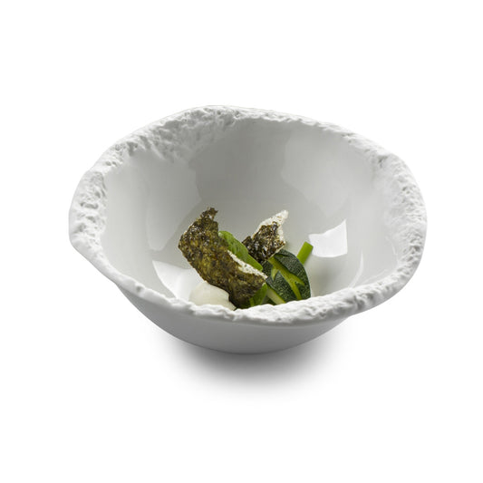 Pordamsa Roca Porcelain Gloss/Matte White Round Bowl 15cm 25cl Pack of 5