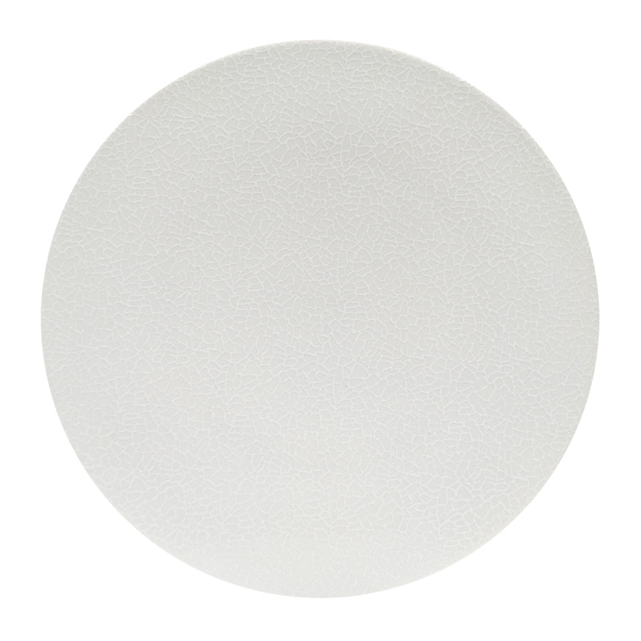 Astera Peel Vitrified Porcelain White Round Speciality Flat Platter 28cm Pack of 6