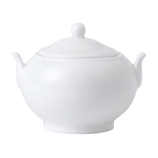 Wedgwood Connaught Bone China White 146 Small Covered Sugar Pot 9cm