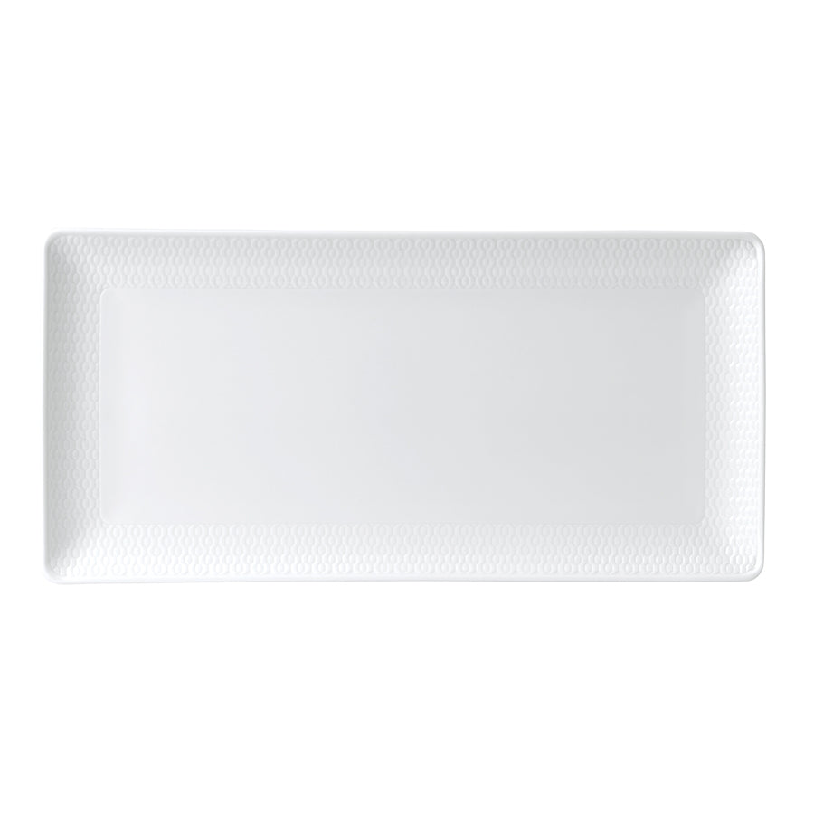 Wedgwood Gio Bone China White Rectangular Tray 32x15.5cm