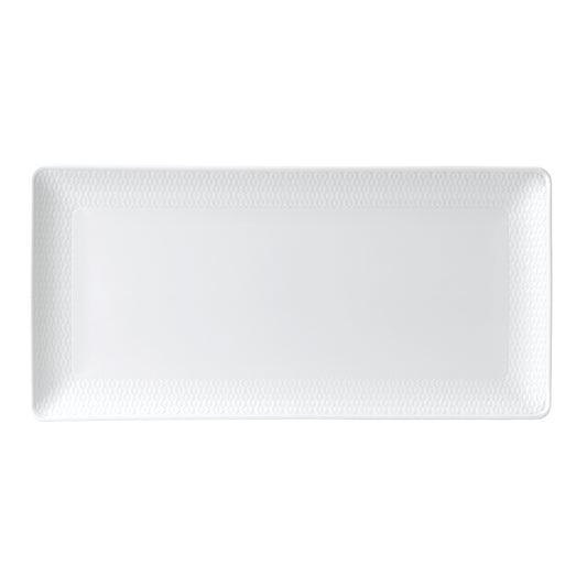 Wedgwood Gio Bone China White Rectangular Tray 32x15.5cm