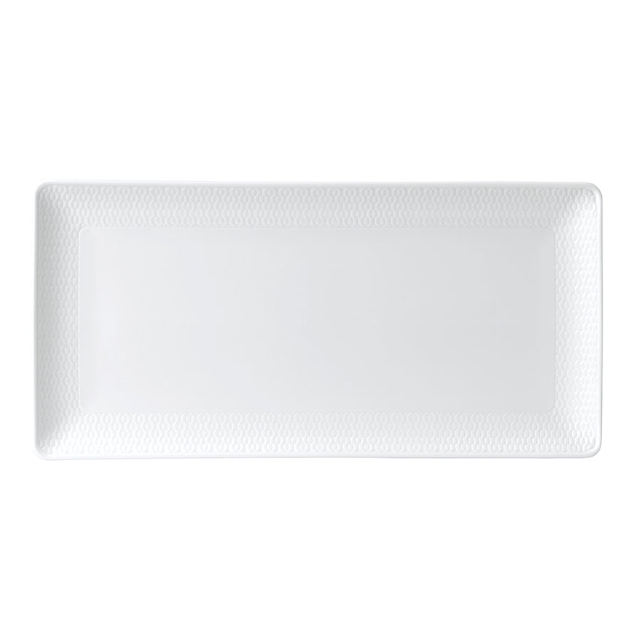 Wedgwood Gio Bone China White Rectangular Tray 28x13.5 cm