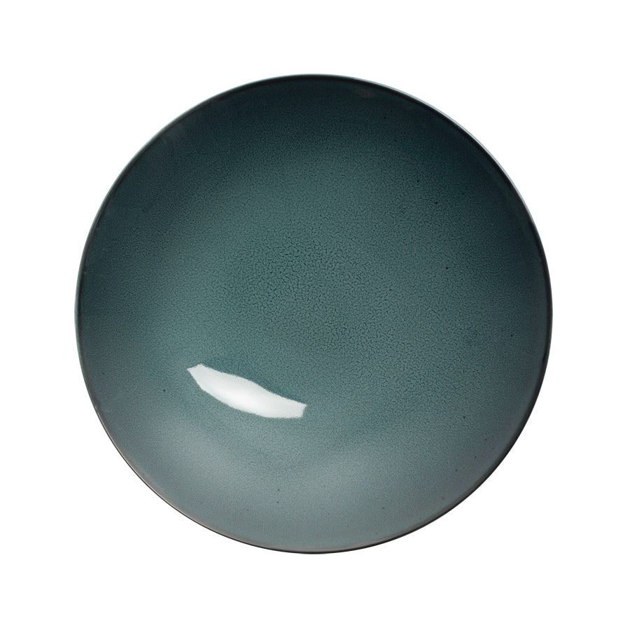 Astera Javiel Vitrified Porcelain Velvet Teal Round Coupe Bowl 25cm Pack of 6