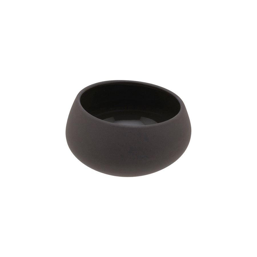 Guy Degrenne Gourmet Stoneware Carbon Black Round Slanted Rim Bowl 7.3cm 7cl Pack of 6