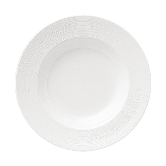 Nikko Exquisite Bone China White Round Rim Soup Bowl 24cm Pack of 6