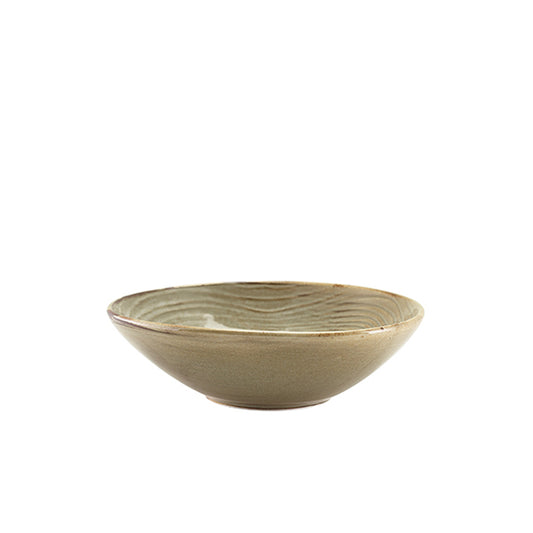 Genware Terra Stoneware Grey Round Organic Bowl 22x18.5x6cm 88cl 31oz Pack of 6