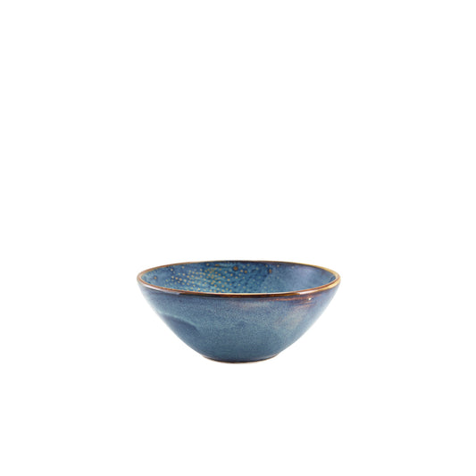 Genware Terra Porcelain Aqua Blue Organic Round Bowl 16.5cm 45cl 15.8oz Pack of 6