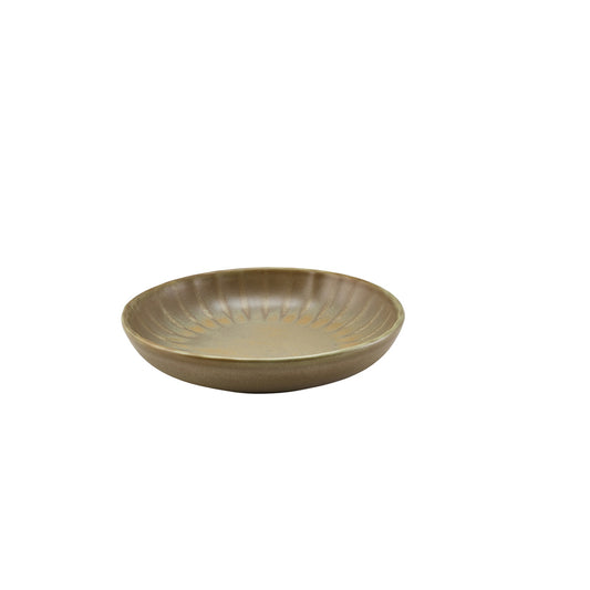 Genware Terra Porcelain Matte Grey Round Scalloped Coupe Bowl 20.3cm 65cl 22.9oz Pack of 6