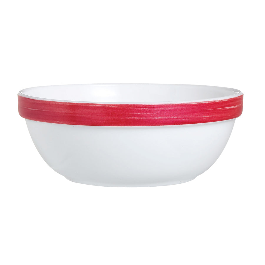 Arcoroc Brush Opal Cherry Red Round Stacking Bowl 12cm 4.7 Inch Pack of 36