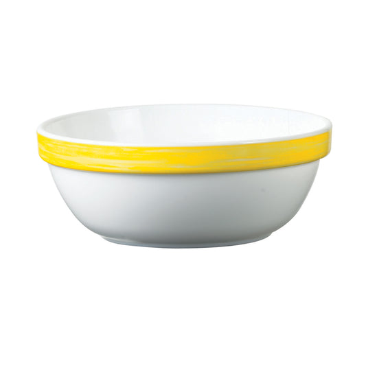 Arcoroc Brush Opal Yellow Round Stacking Bowl 12cm 4.7 Inch Pack of 36