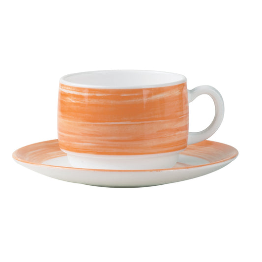 Arcoroc Brush Opal Orange Stacking Cup 19cl 6.7oz Pack of 48