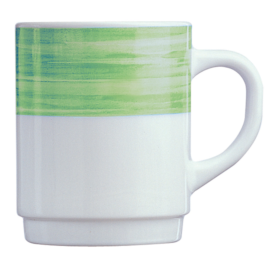 Arcoroc Brush Opal Green Mug 25cl 8.8oz Pack of 36