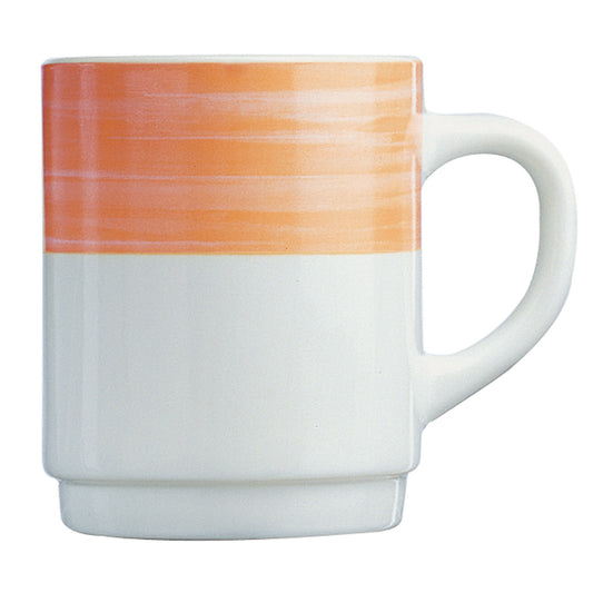 Arcoroc Brush Opal Orange Mug 25cl 8.8oz Pack of 36