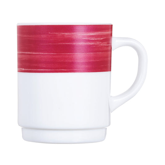 Arcoroc Brush Opal Cherry Red Mug 25cl 8.8oz Pack of 36