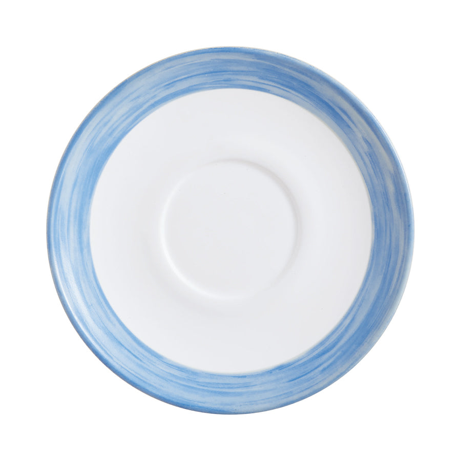 Arcoroc Brush Opal Blue Round Saucer 14cm 5.5 Inch Pack of 48