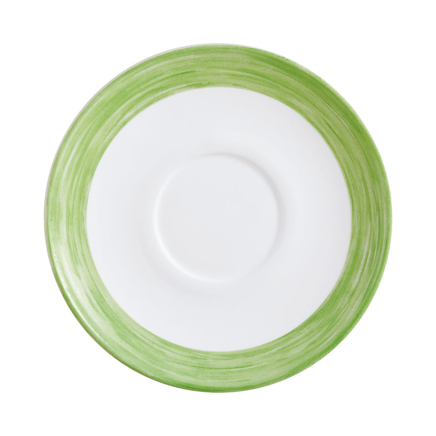 Arcoroc Brush Opal Green Round Saucer 14cm 5.5 Inch Pack of 48