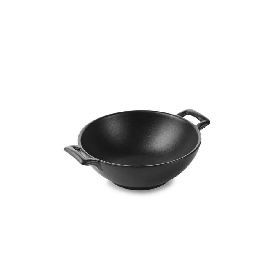 Revol Belle Cuisine Ceramic Black Round Handled Wok 16x5cm 50cl Pack of 4