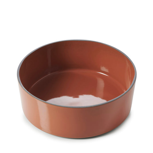 Revol Caractere Ceramic Cinnamon Round Salad Bowl 19x7cm 1.2 Litre Pack of 2