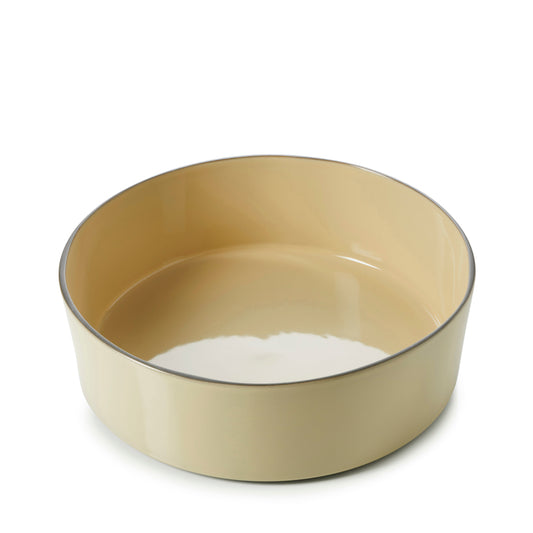 Revol Caractere Ceramic Nutmeg Round Salad Bowl 25x8cm 2.4 Litre Pack of 2