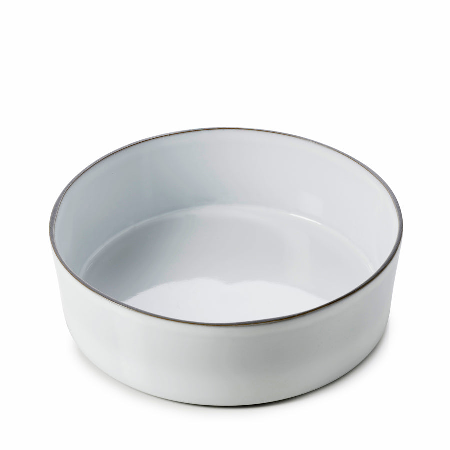 Revol Caractere Ceramic White Round Salad Bowl 25x8cm 2.4 Litre Pack of 2