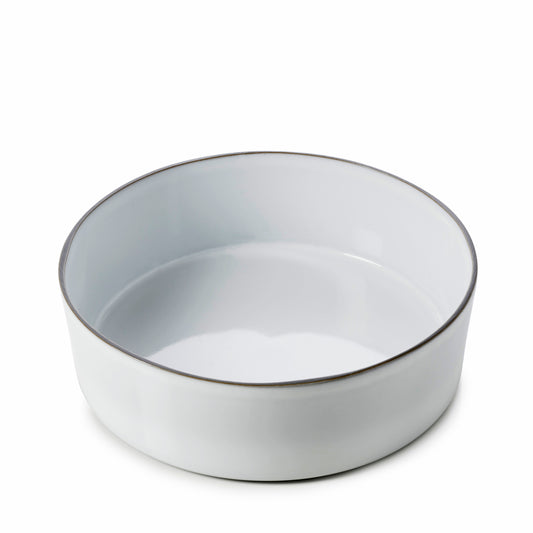 Revol Caractere Ceramic White Round Salad Bowl 25x8cm 2.4 Litre Pack of 2