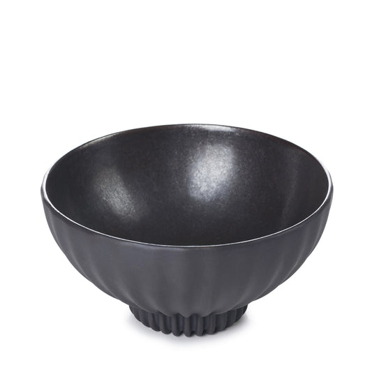 Revol Pekoe Ceramic Dark Metal Round Bowl 12.3x6.5cm 28cl Pack of 4