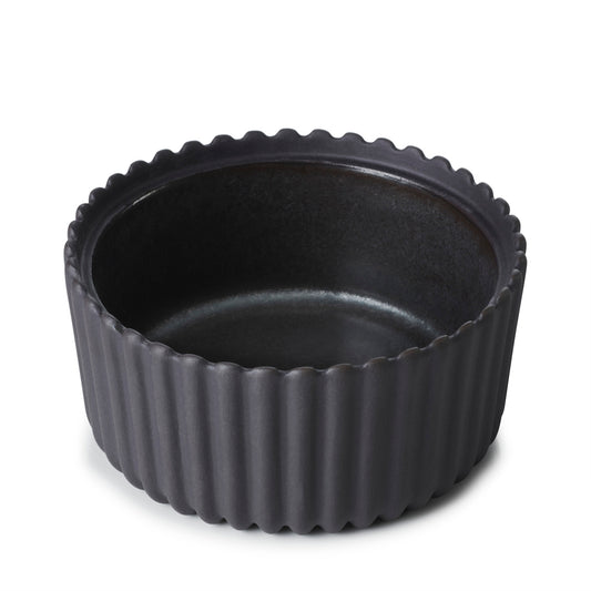 Revol Pekoe Ceramic Dark Metal Round Ramekin 9x4.5cm 10cl Pack of 4