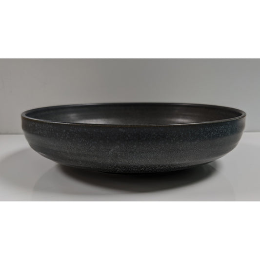 Artisan Andromeda Vitrified Stoneware Round Black Low Bowl 20cm Pack of 6