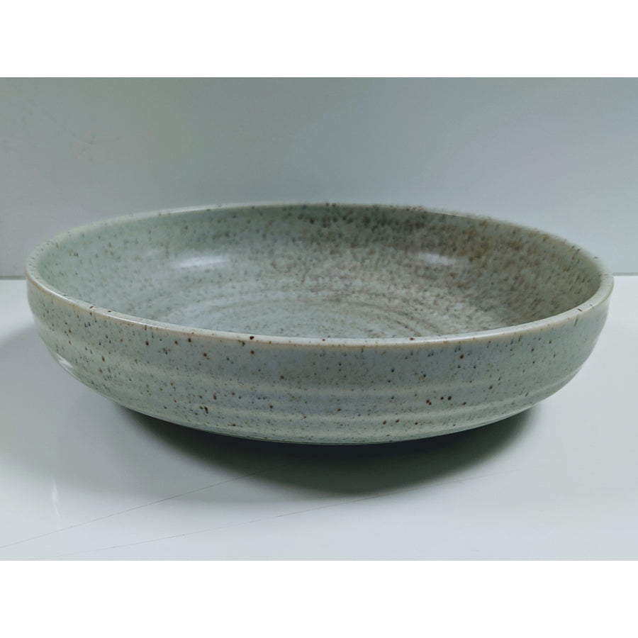 Artisan Serene Vitrified Stoneware Green Round Low Bowl 20cm Pack of 6