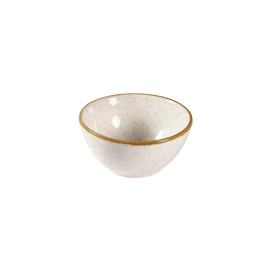 Churchill Stonecast Vitrified Porcelain Barley White Round Snack Bowl 13cm 14oz Pack of 12