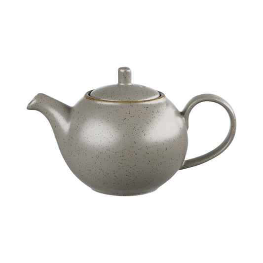 Churchill Stonecast Vitrified Porcelain Peppercorn Grey Beverage Pot 30oz Pack of 4