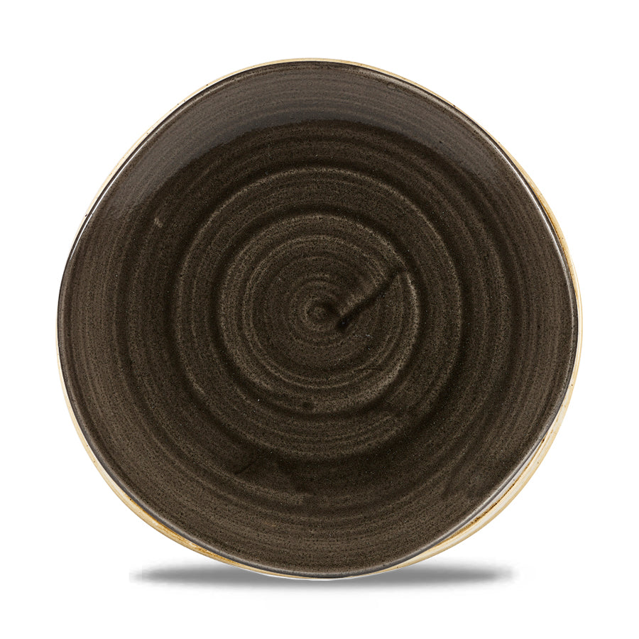 Churchill Stonecast Patina Vitrified Porcelain Iron Black Organic Round Bowl 25.3cm 110cl Pack of 12